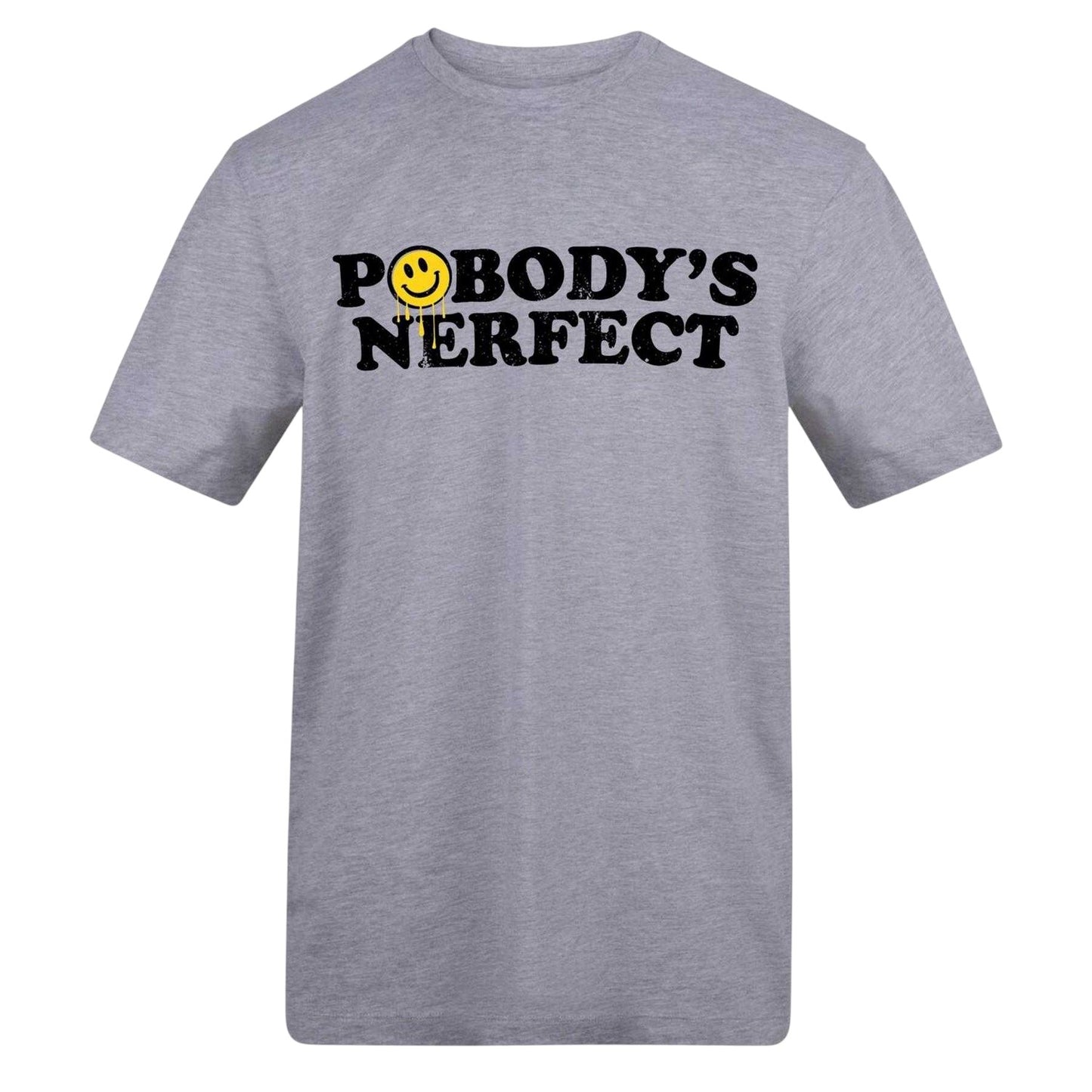 Grey - Front - AWD Mens Nobody´s Perfect T-Shirt