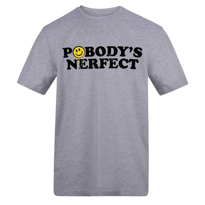 Grey - Front - AWD Mens Nobody´s Perfect T-Shirt