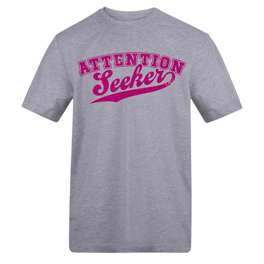 Grey - Front - AWD Mens Attention Seeker T-Shirt