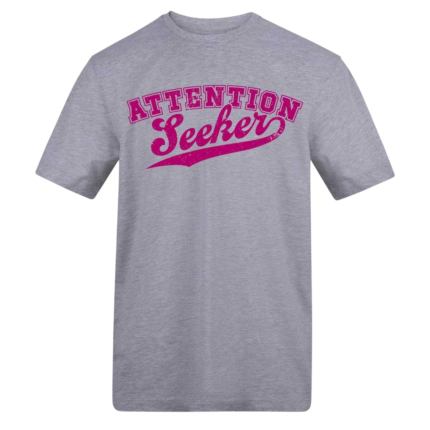 Grey - Front - AWD Mens Attention Seeker T-Shirt