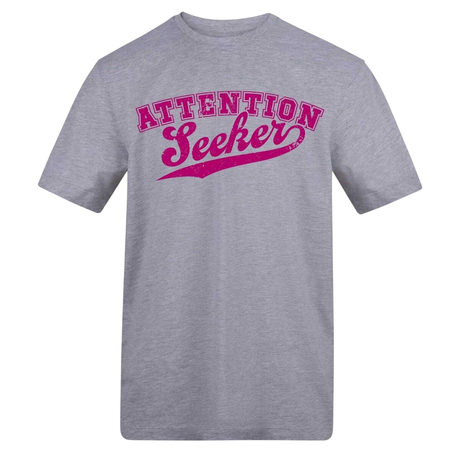 Grey - Front - AWD Mens Attention Seeker T-Shirt