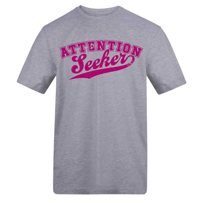 Grey - Front - AWD Mens Attention Seeker T-Shirt