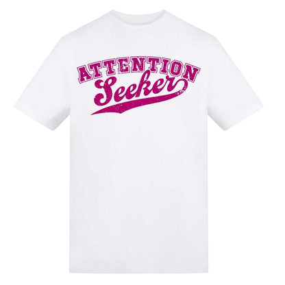 White - Front - AWD Mens Attention Seeker T-Shirt