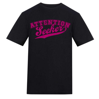 Black - Front - AWD Mens Attention Seeker T-Shirt