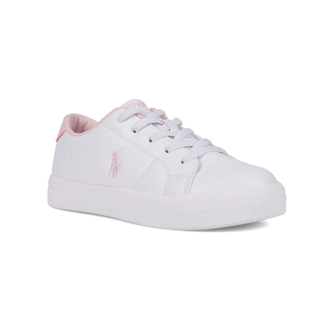 White-Pink - Front - Ralph Lauren Childrens-Kids Sutton Trainers