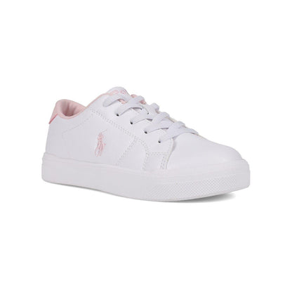 White-Pink - Front - Ralph Lauren Childrens-Kids Sutton Trainers