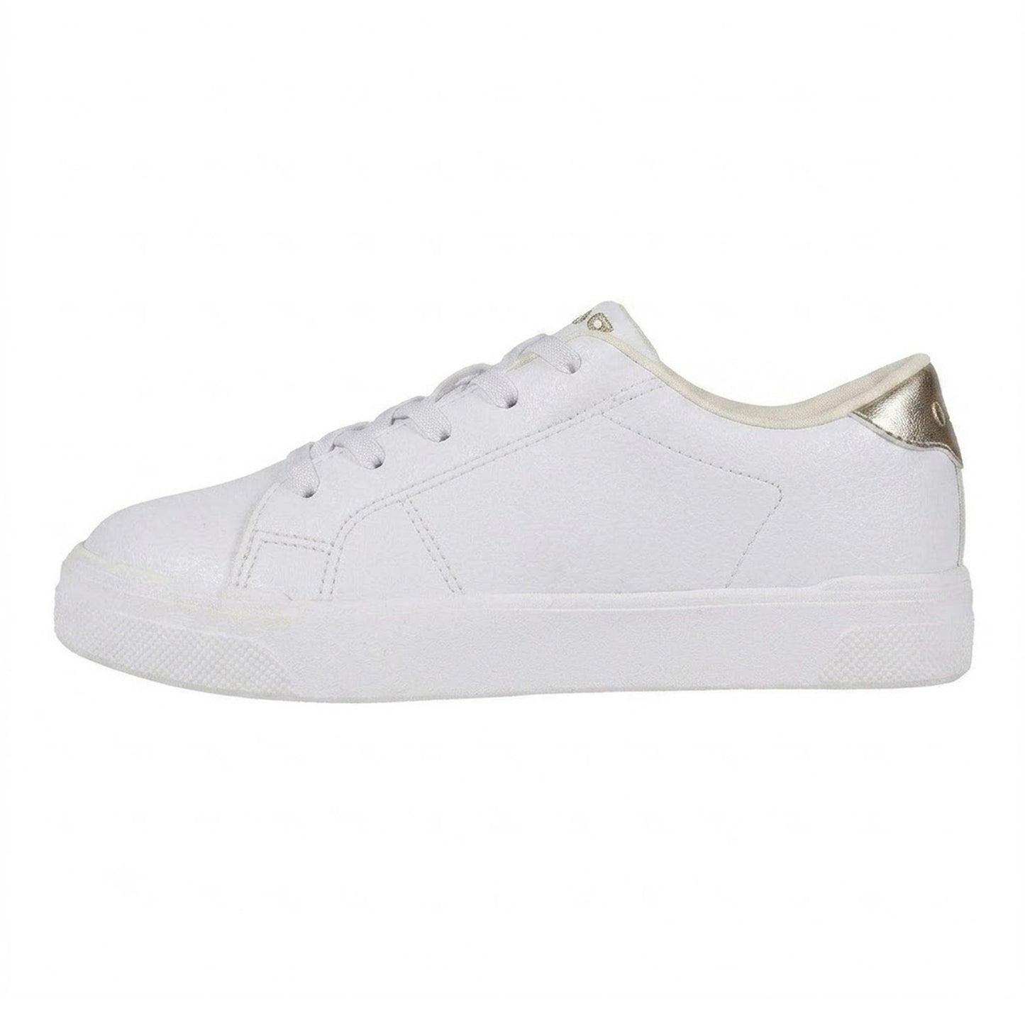 White-Gold - Side - Ralph Lauren Childrens-Kids Sutton Trainers