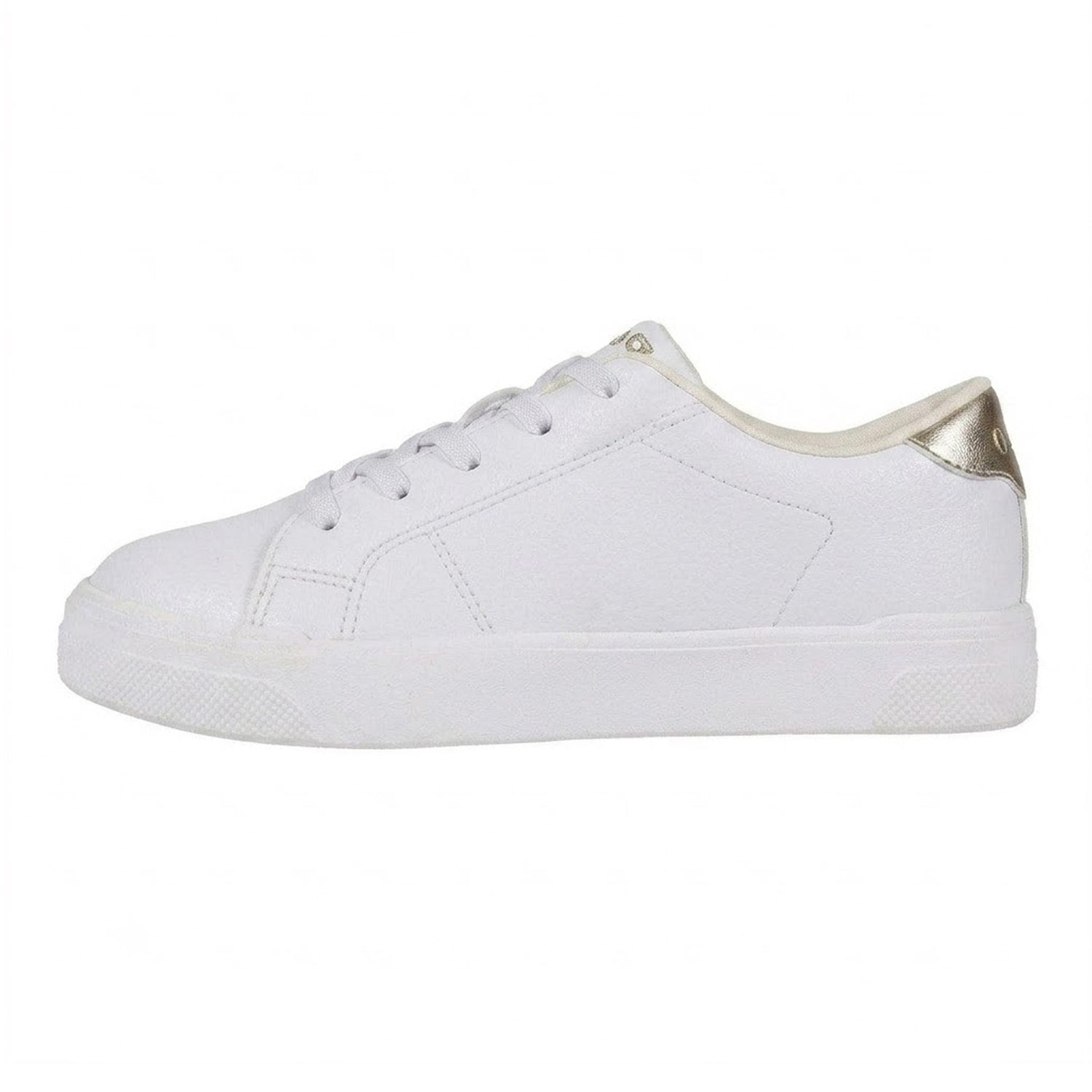 White-Gold - Side - Ralph Lauren Childrens-Kids Sutton Trainers