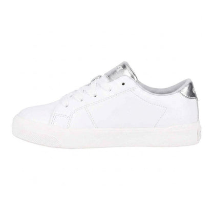 White-Silver - Back - Ralph Lauren Childrens-Kids Sutton Trainers