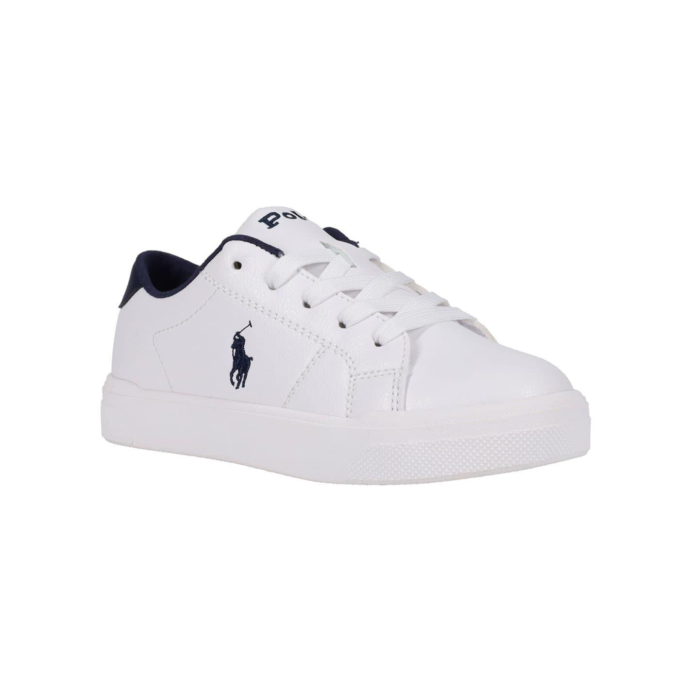 White-Navy - Front - Ralph Lauren Childrens-Kids Sutton Trainers