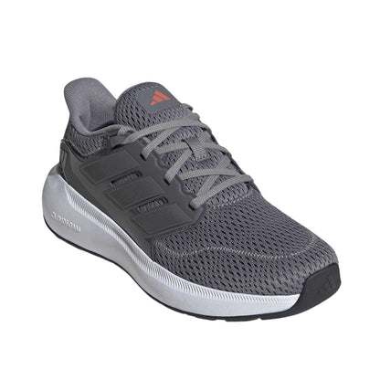 Grey-Red - Side - Adidas Childrens-Kids Ultimashow Cloudfoam Running Shoes