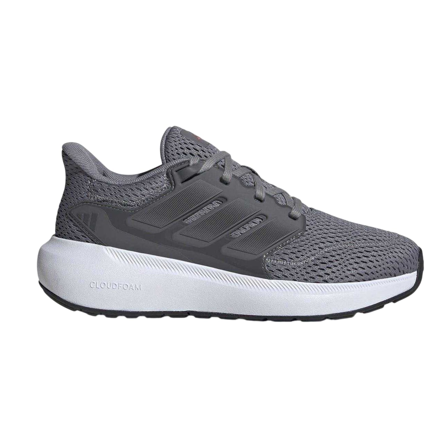 Grey-Red - Front - Adidas Childrens-Kids Ultimashow Cloudfoam Running Shoes