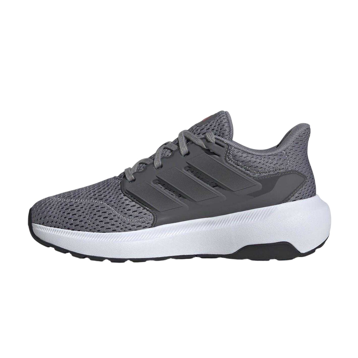 Grey-Red - Back - Adidas Childrens-Kids Ultimashow Cloudfoam Running Shoes