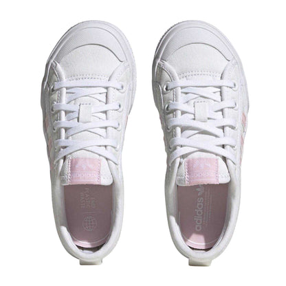 White - Lifestyle - Adidas Childrens-Kids Nizza Platform Shoes