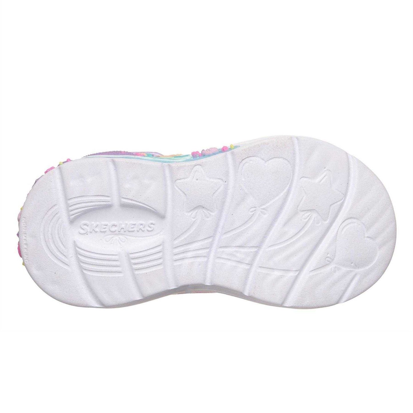 Purple - Lifestyle - Skechers Childrens-Kids Mermaid Leather Light Up Trainers