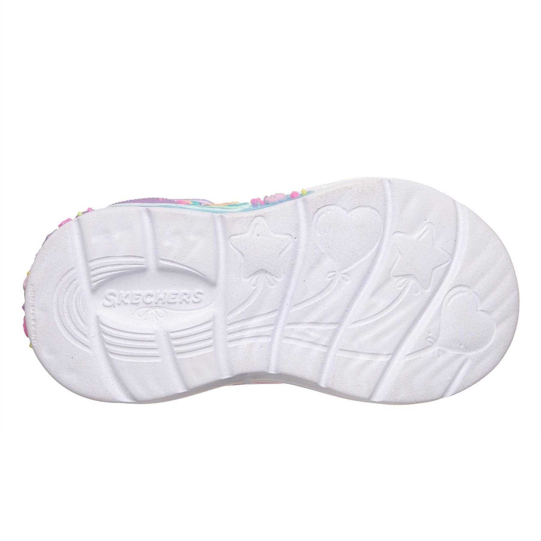 Purple - Lifestyle - Skechers Childrens-Kids Mermaid Leather Light Up Trainers