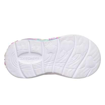 Purple - Lifestyle - Skechers Childrens-Kids Mermaid Leather Light Up Trainers