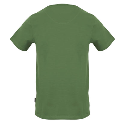 Military Green - Back - Aquascutum Mens Vertical Logo T-Shirt