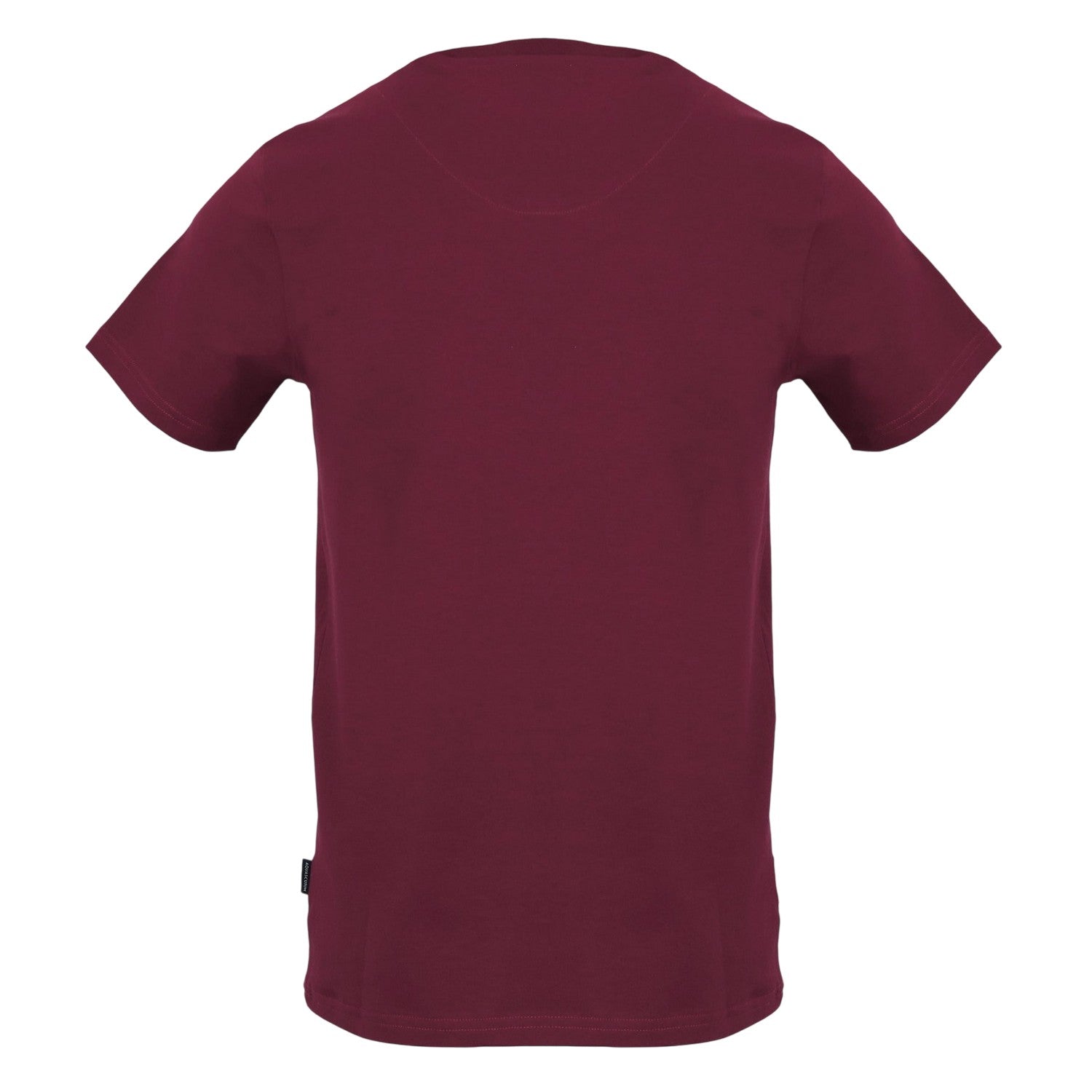 Red - Back - Aquascutum Mens Vertical Logo T-Shirt