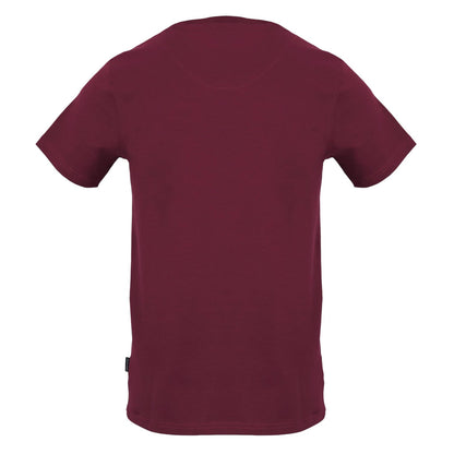 Red - Back - Aquascutum Mens Vertical Logo T-Shirt