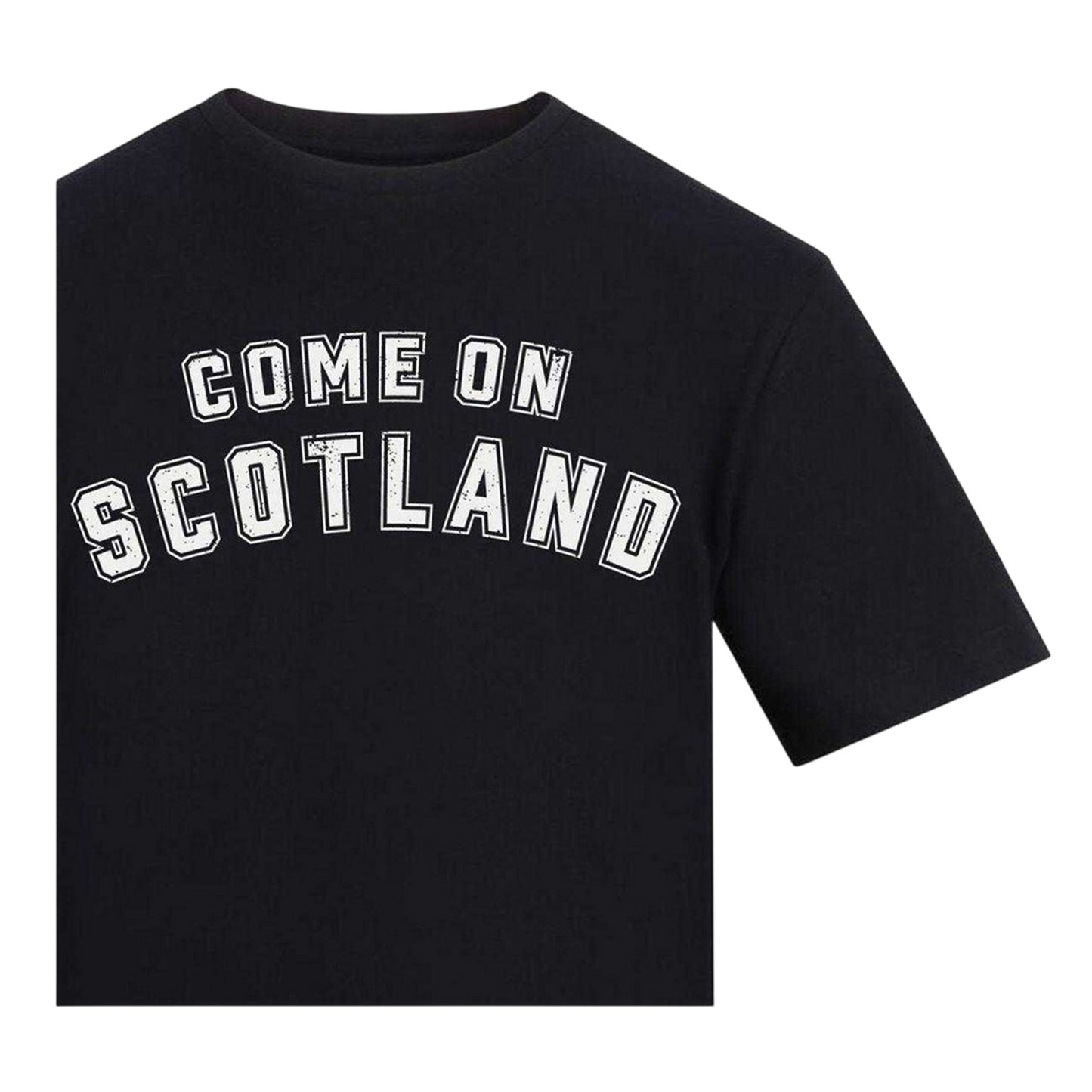 Black - Side - AWD Mens Come On Scotland T-Shirt