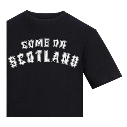 Black - Side - AWD Mens Come On Scotland T-Shirt