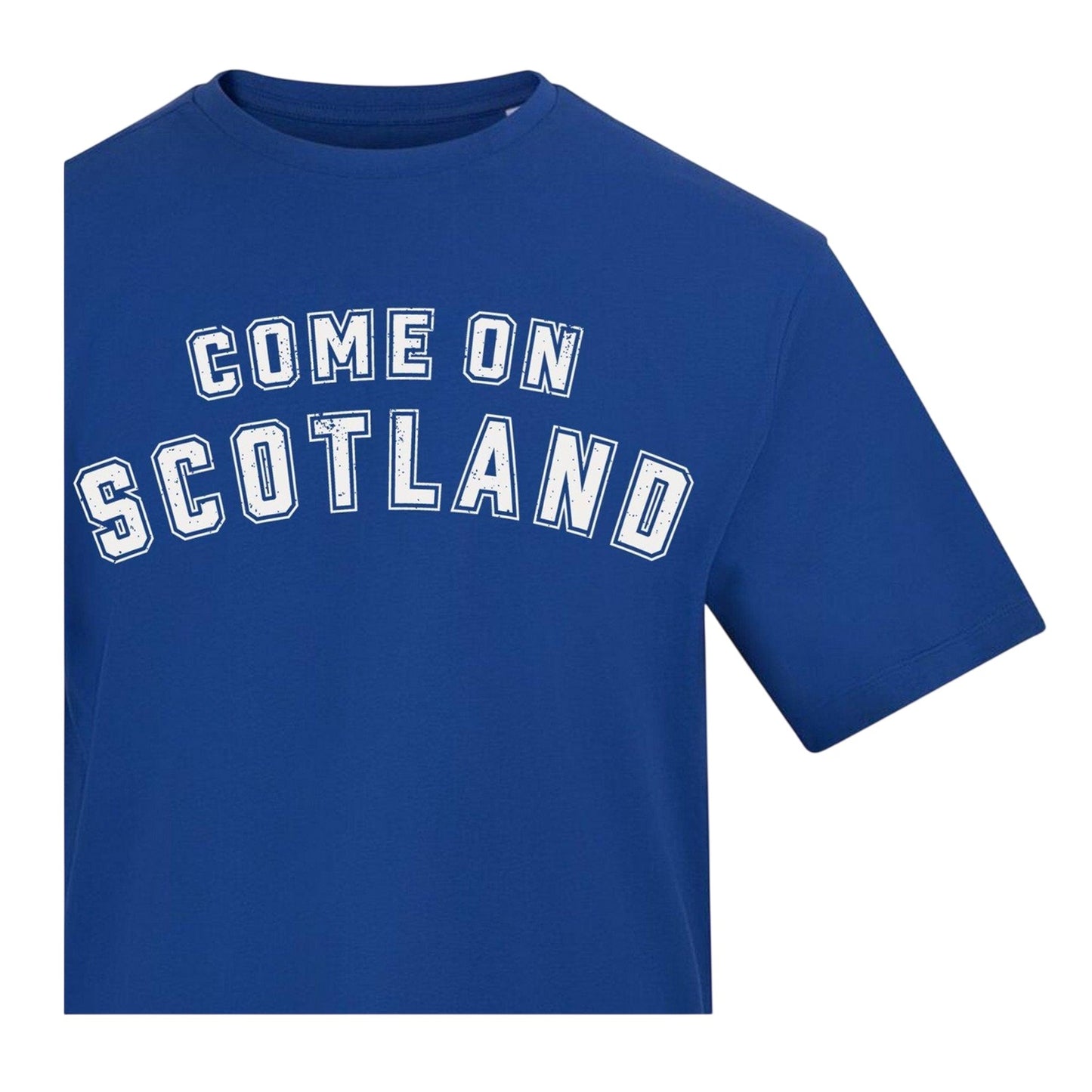 Blue - Side - AWD Mens Come On Scotland T-Shirt