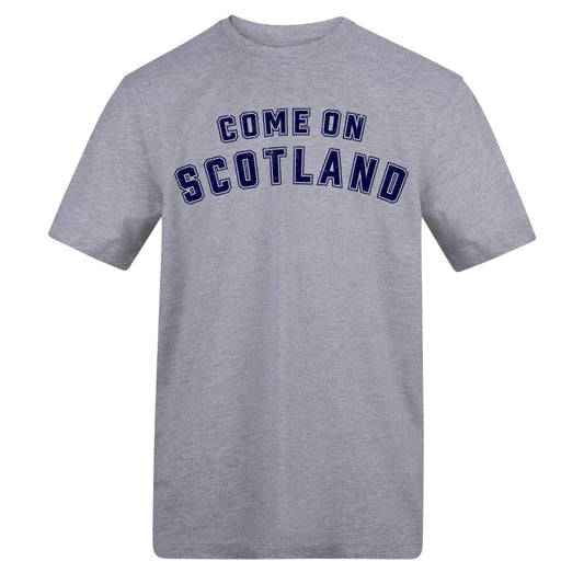 Grey - Front - AWD Mens Come On Scotland T-Shirt