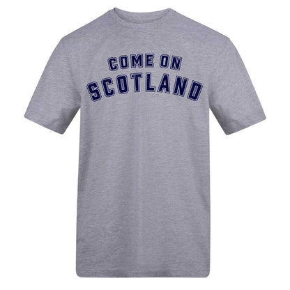 Grey - Front - AWD Mens Come On Scotland T-Shirt