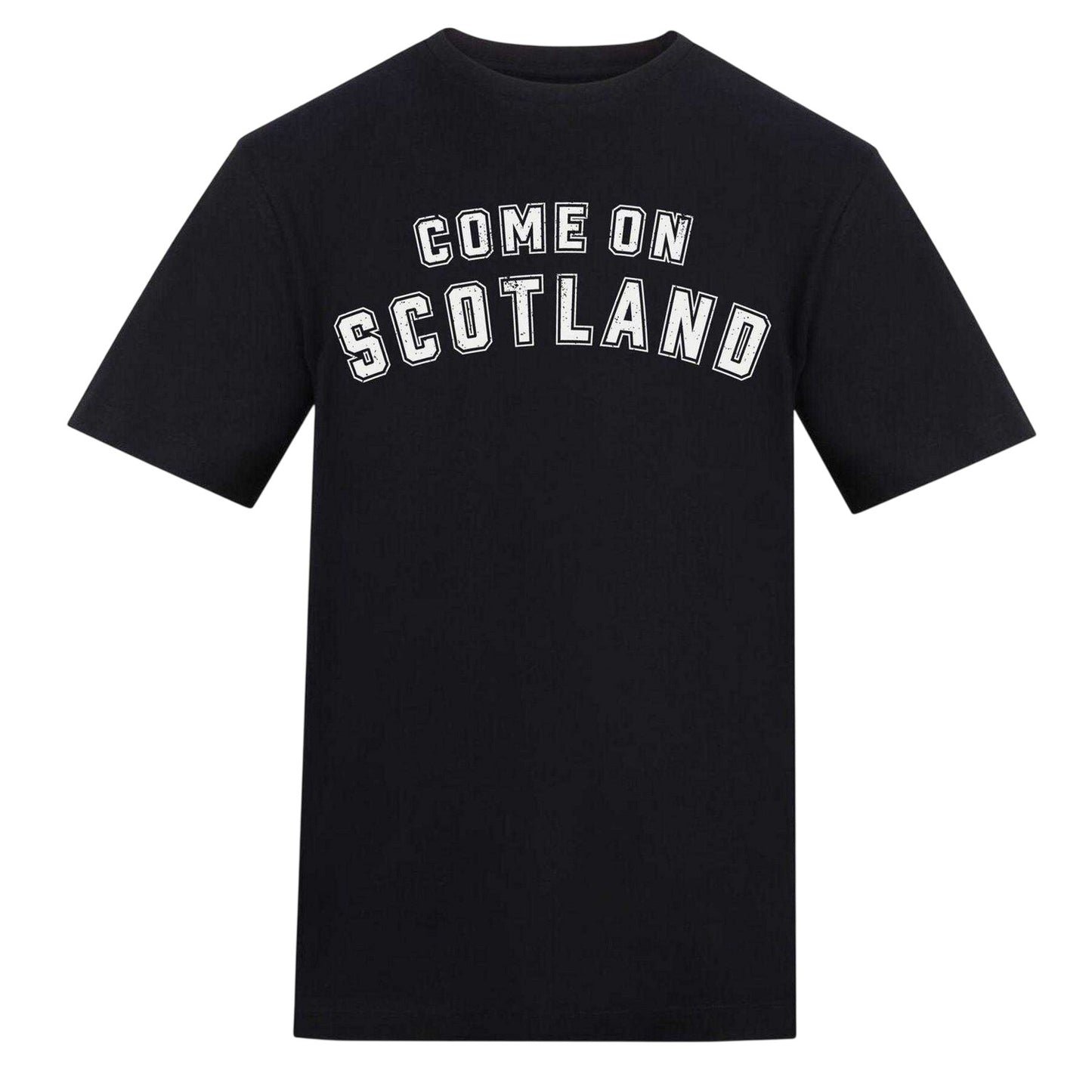 Black - Front - AWD Mens Come On Scotland T-Shirt