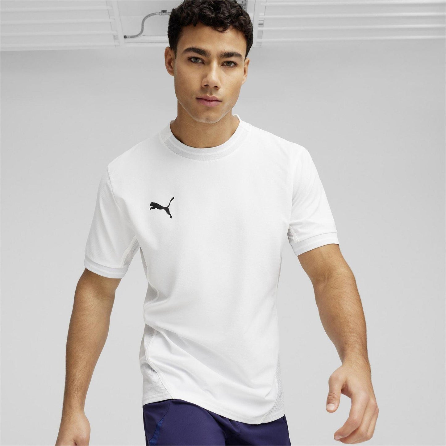 White-Blue - Side - Puma Mens TeamFinal Jersey T-Shirt