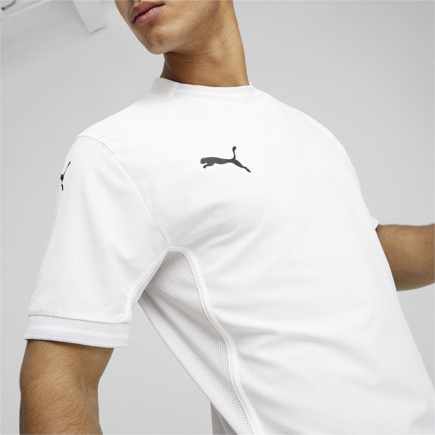White-Blue - Pack Shot - Puma Mens TeamFinal Jersey T-Shirt
