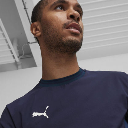 Navy-White-Blue - Pack Shot - Puma Mens TeamFinal Jersey T-Shirt