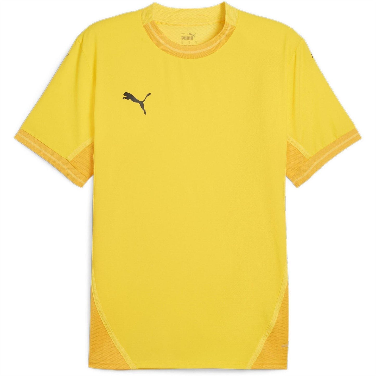 Yellow-Black - Front - Puma Mens TeamFinal Jersey T-Shirt