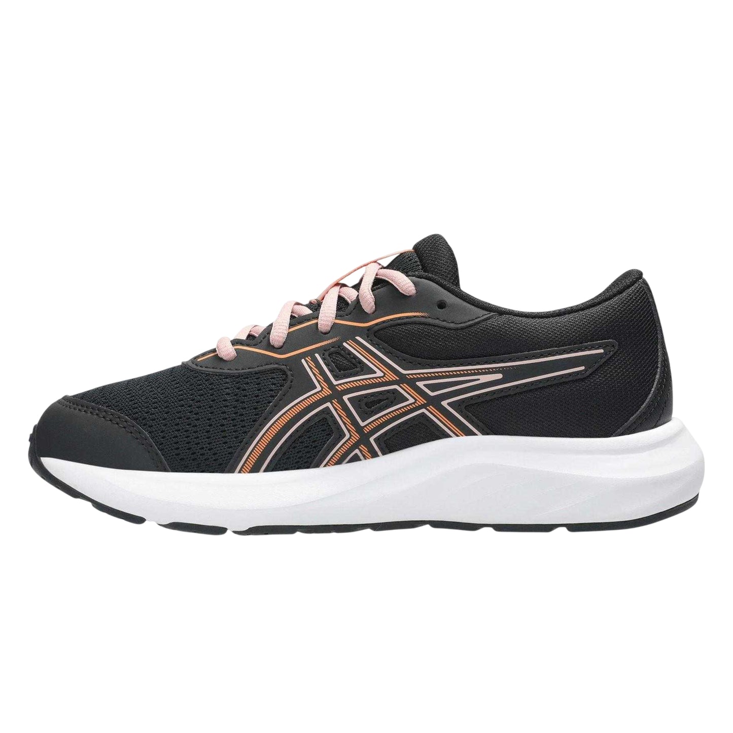 Black-Peach - Side - Asics Childrens-Kids Contend 9 PS Shoes