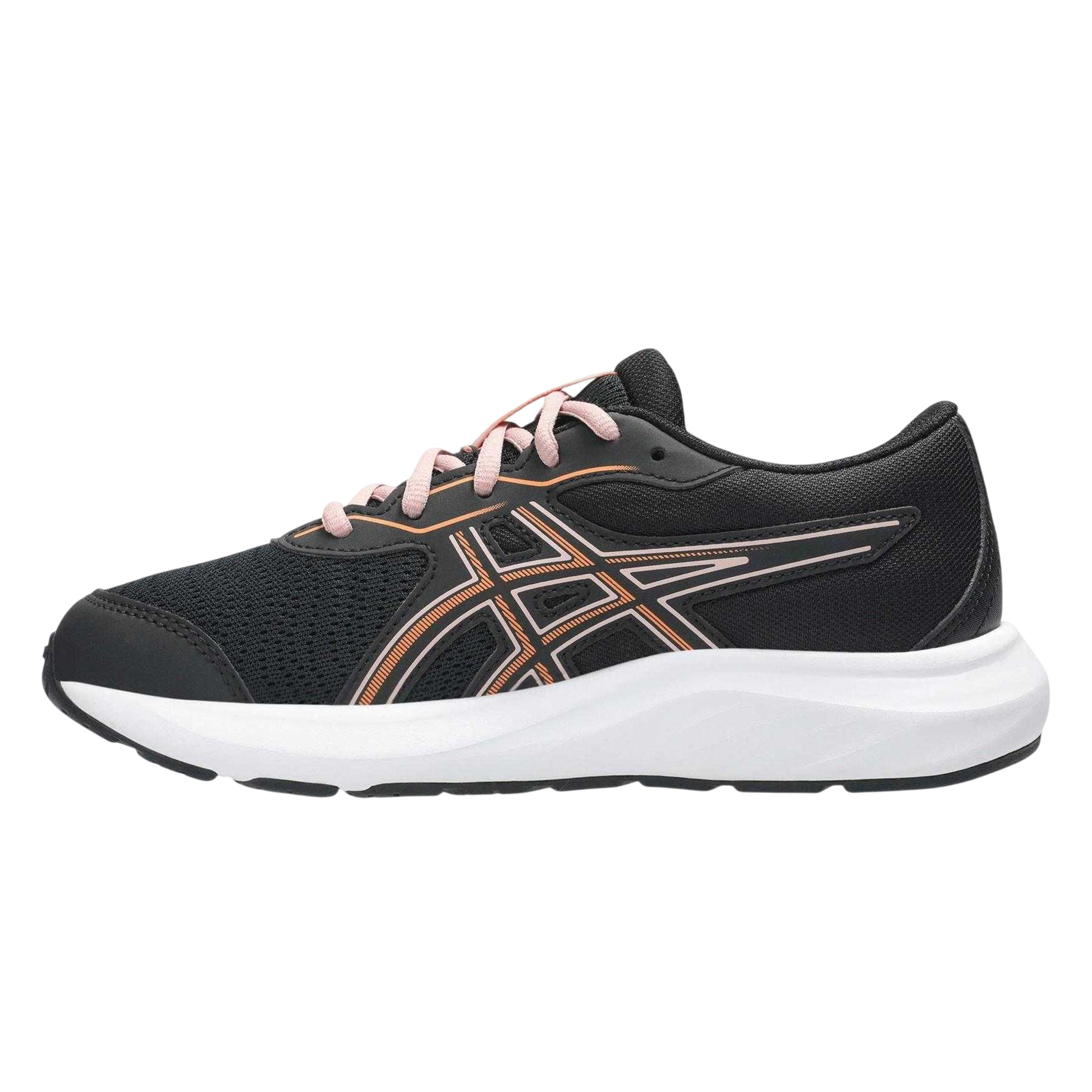 Black-Peach - Side - Asics Childrens-Kids Contend 9 PS Shoes