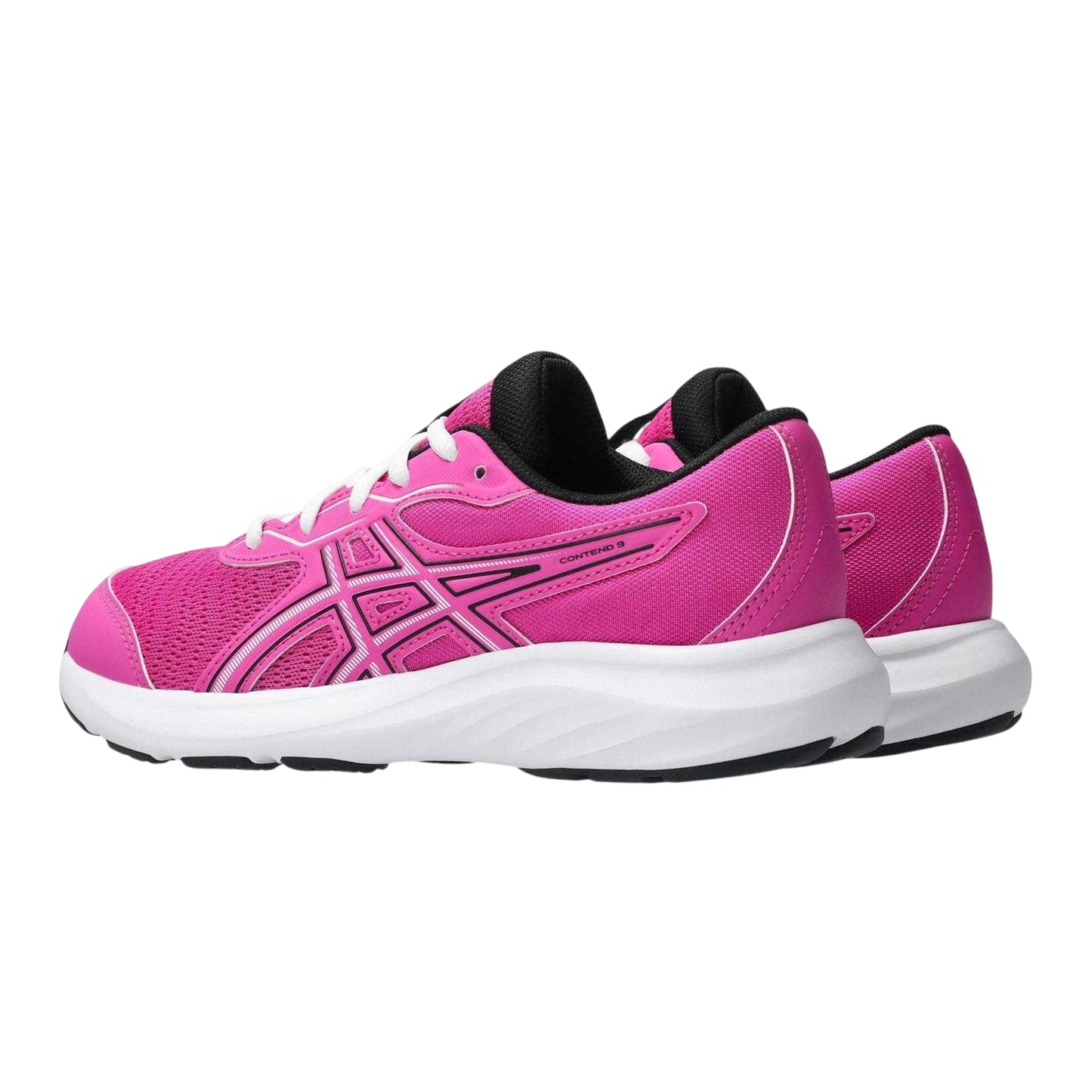 Pink-Black - Back - Asics Childrens-Kids Contend 9 PS Shoes