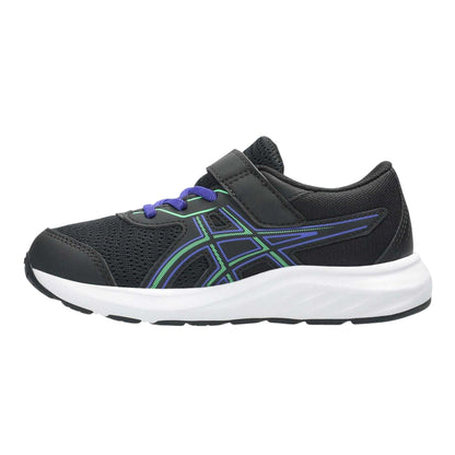 Black-Green - Side - Asics Childrens-Kids Contend 9 PS Shoes