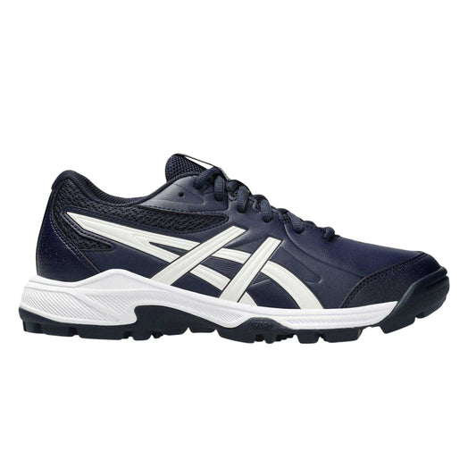 Midnight-Cream - Front - Asics Childrens-Kids Peake 3 Gs Hockey Shoes