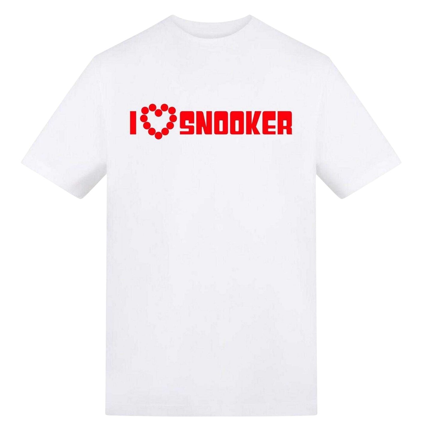 White - Front - AWD Unisex Adult I Heart Snooker T-Shirt