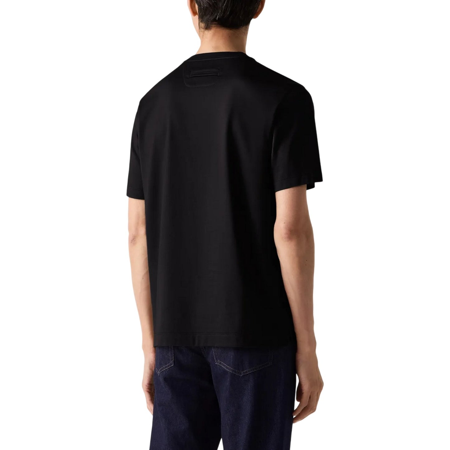 Black - Back - Puma Mens Blank Cotton T-Shirt