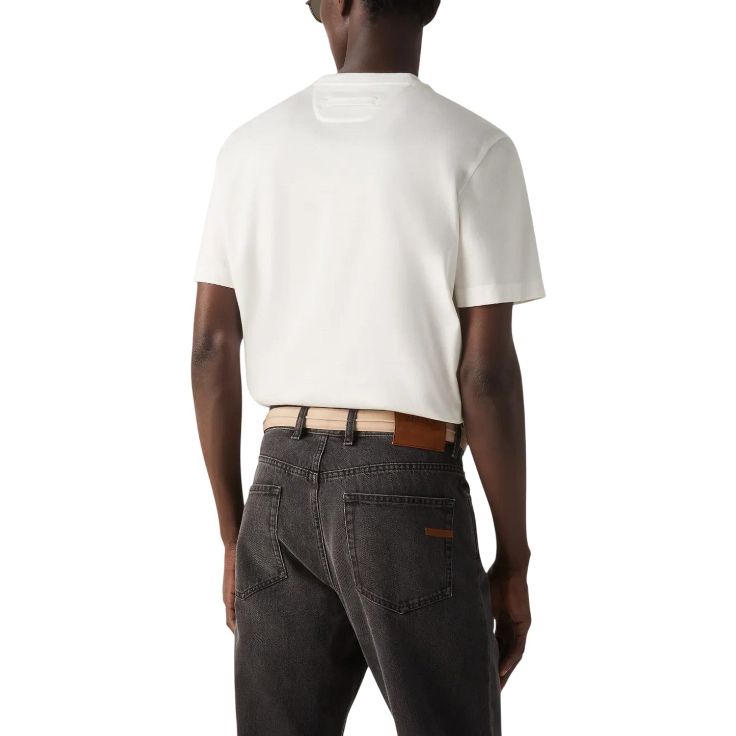 White - Back - Puma Mens Blank Cotton T-Shirt