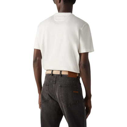 White - Back - Puma Mens Blank Cotton T-Shirt