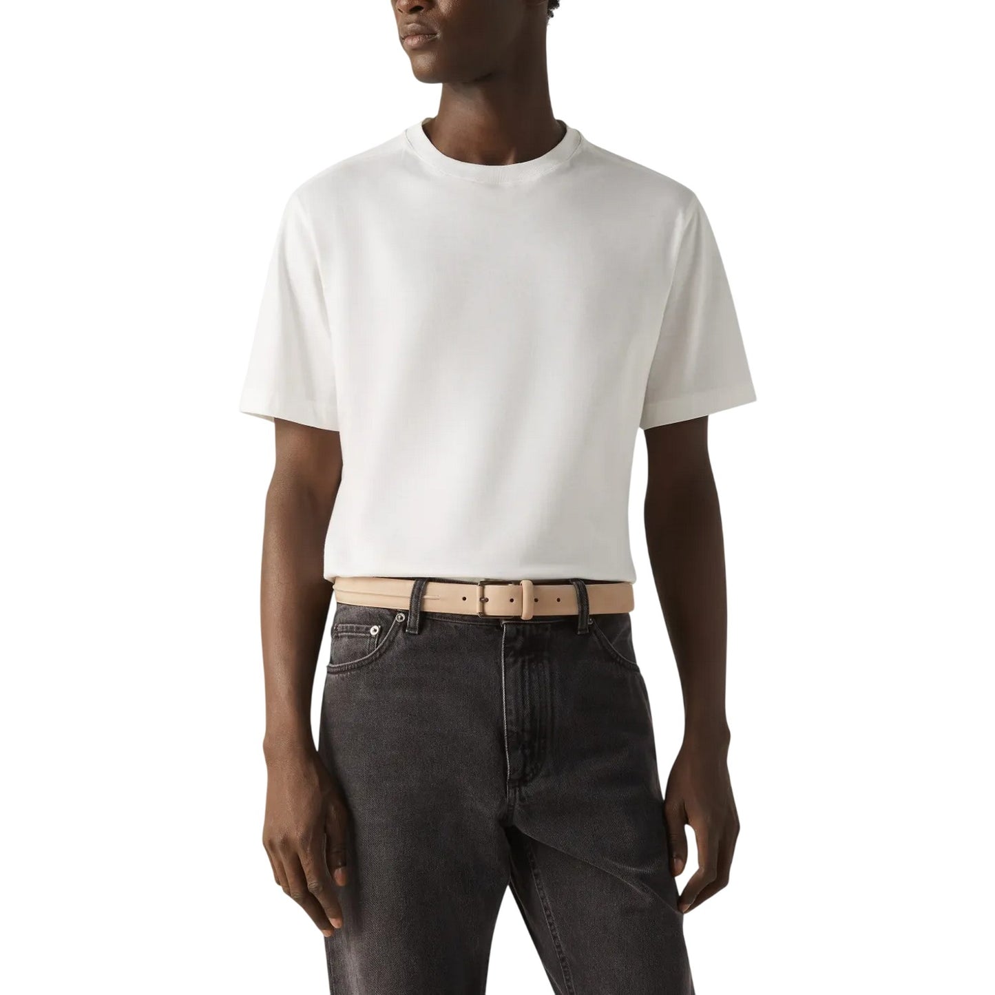 White - Side - Puma Mens Blank Cotton T-Shirt