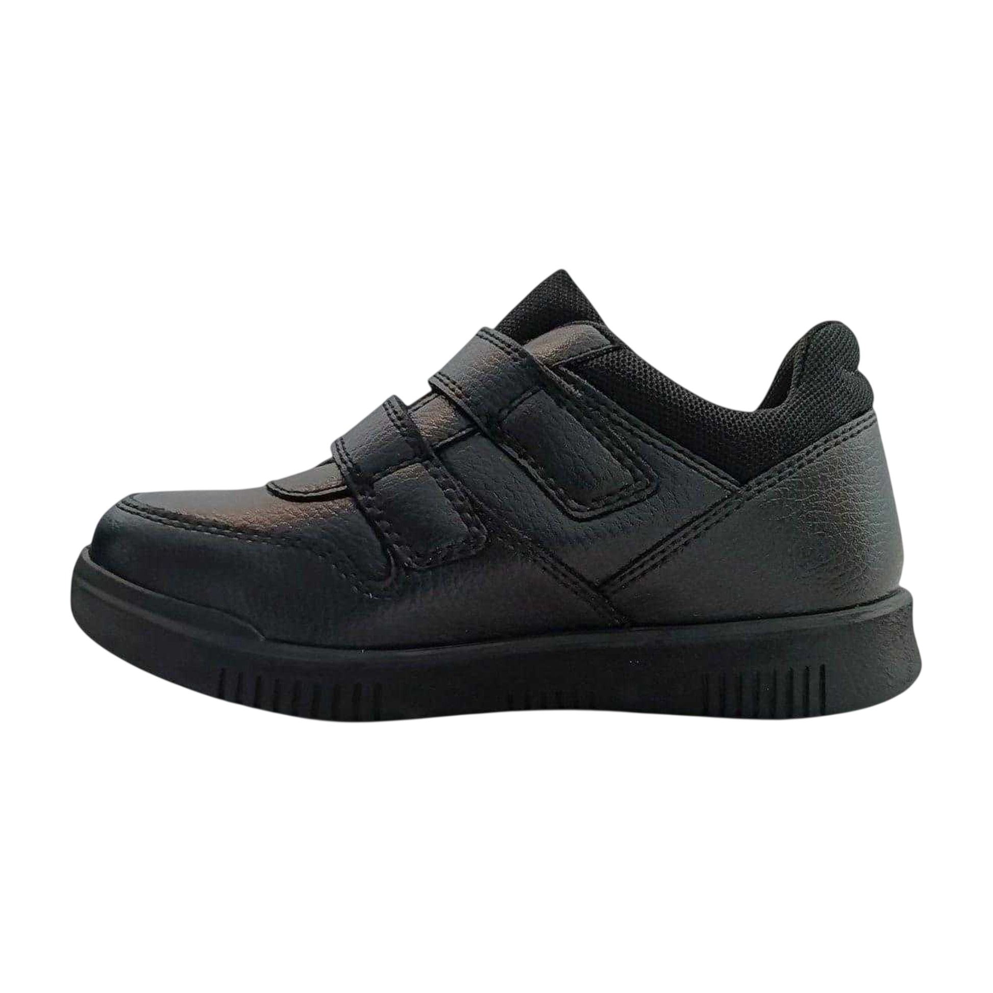 Black - Side - Firetrap Childrens-Kids Alton School Shoes