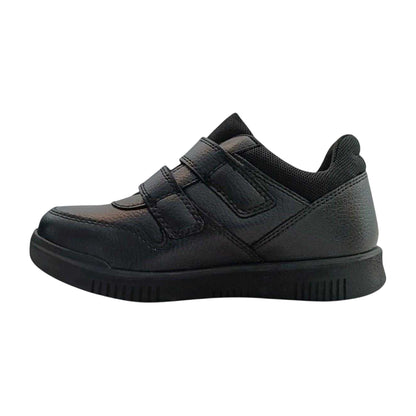 Black - Side - Firetrap Childrens-Kids Alton School Shoes