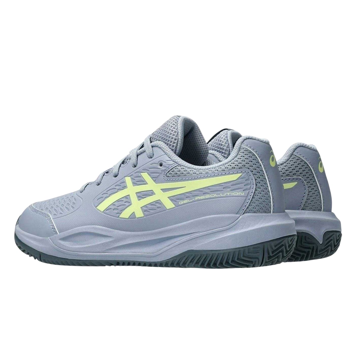 Grey Blue - Back - Asics Childrens-Kids Gel Resolution X Tennis Shoes