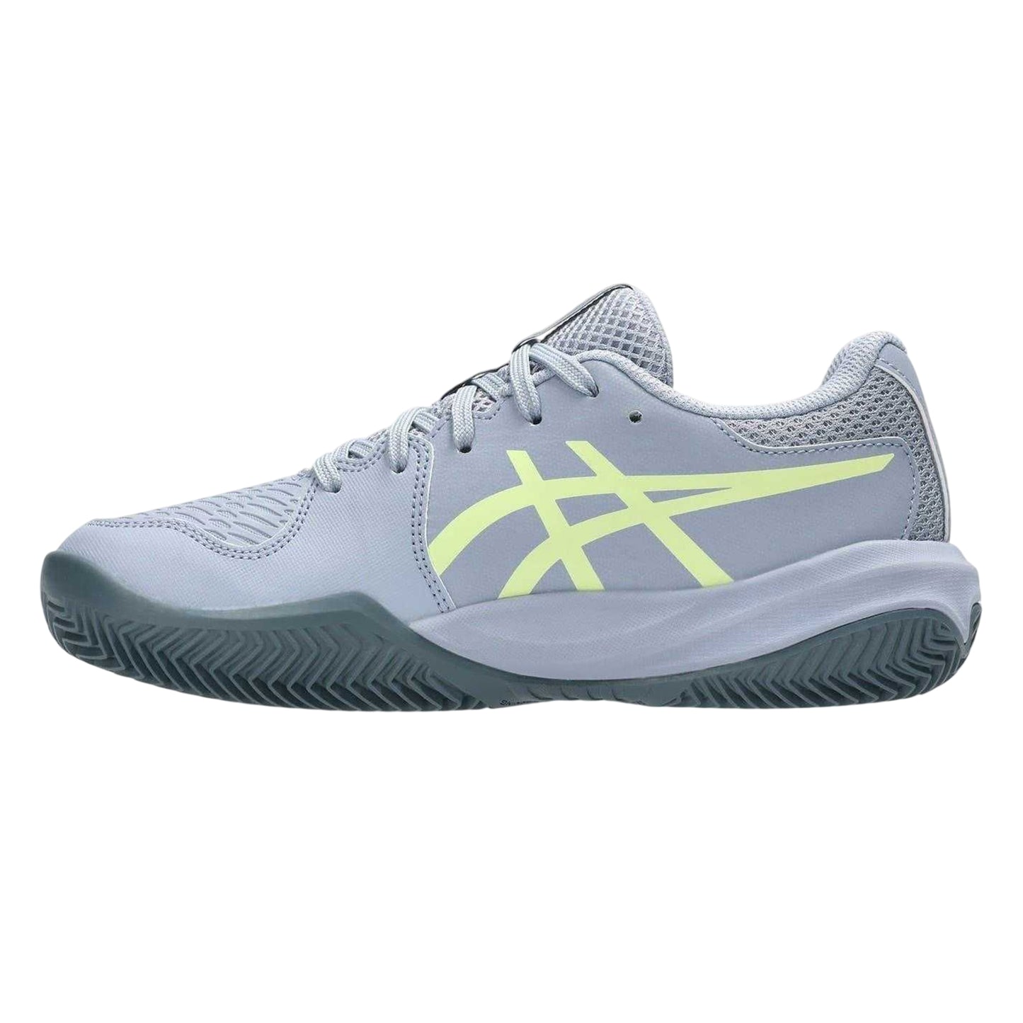 Grey Blue - Side - Asics Childrens-Kids Gel Resolution X Tennis Shoes
