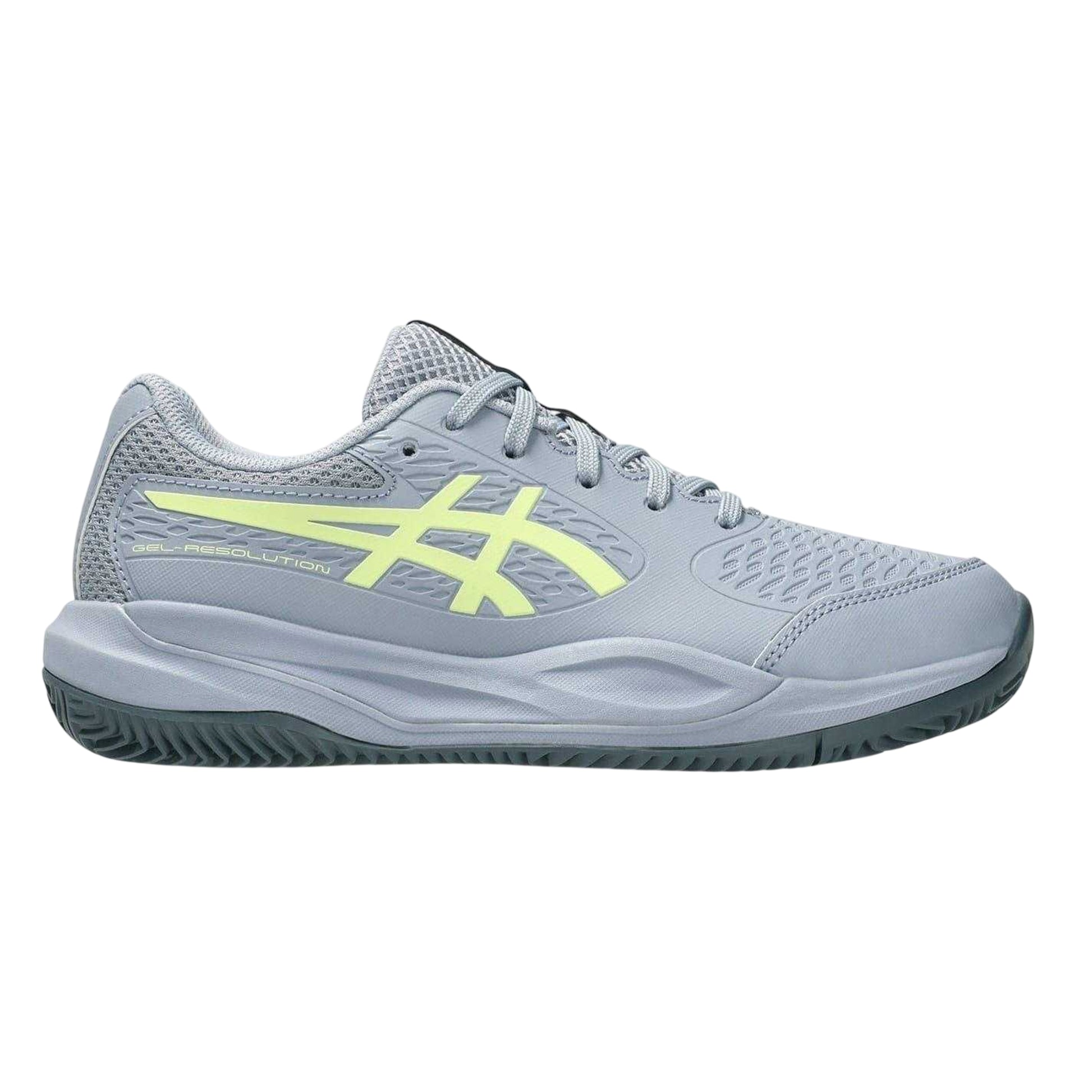 Grey Blue - Front - Asics Childrens-Kids Gel Resolution X Tennis Shoes