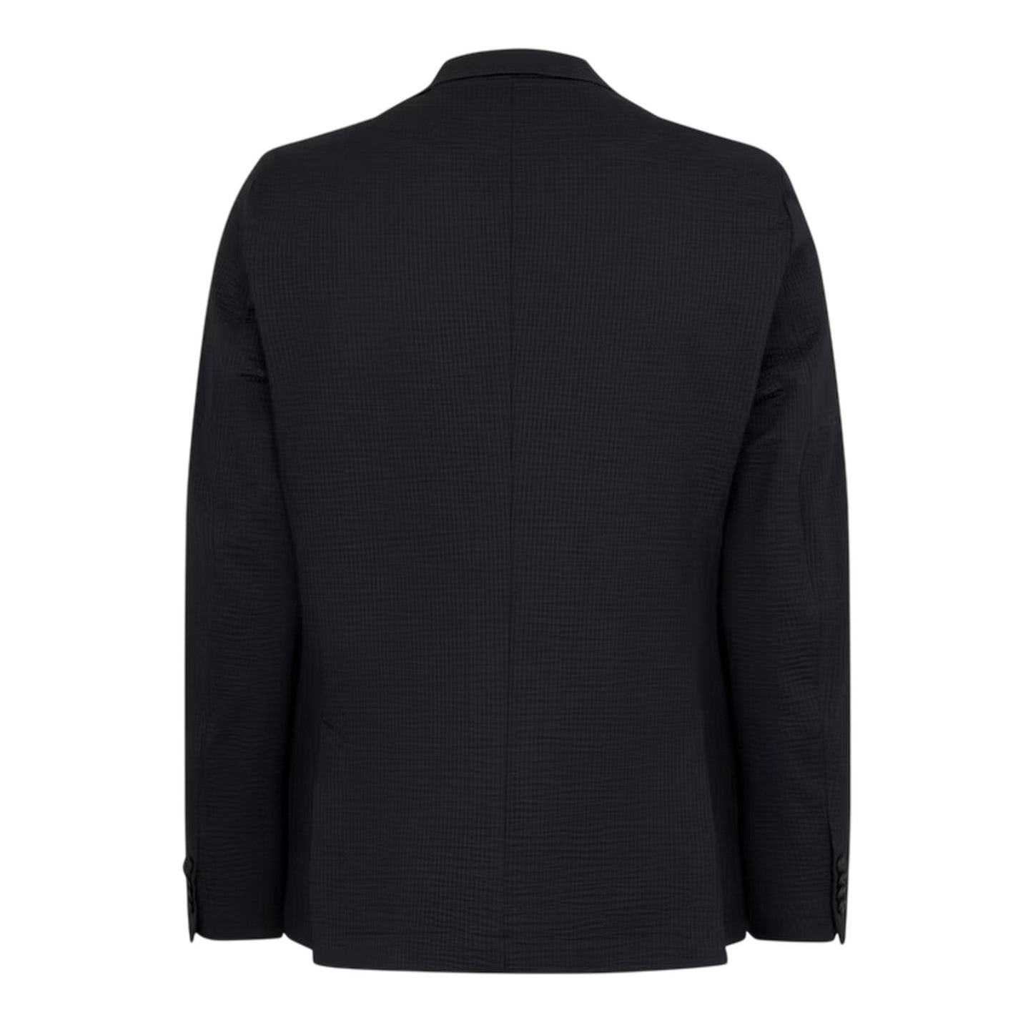 Black - Back - Boss Mens Seersucker Slim Blazer
